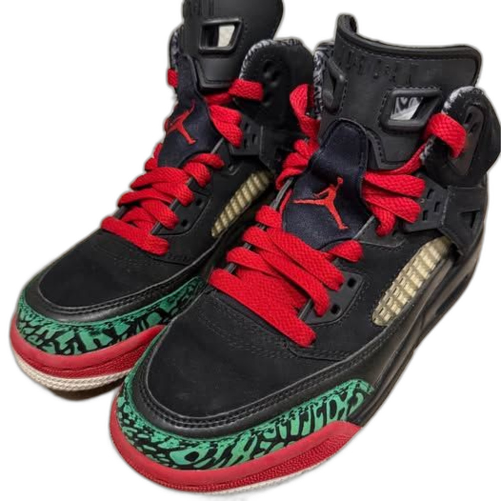 Nike Air Jordan Spizike GS Black Varsity Red Green 317321-026 Size 3.5Y/WMNS 5